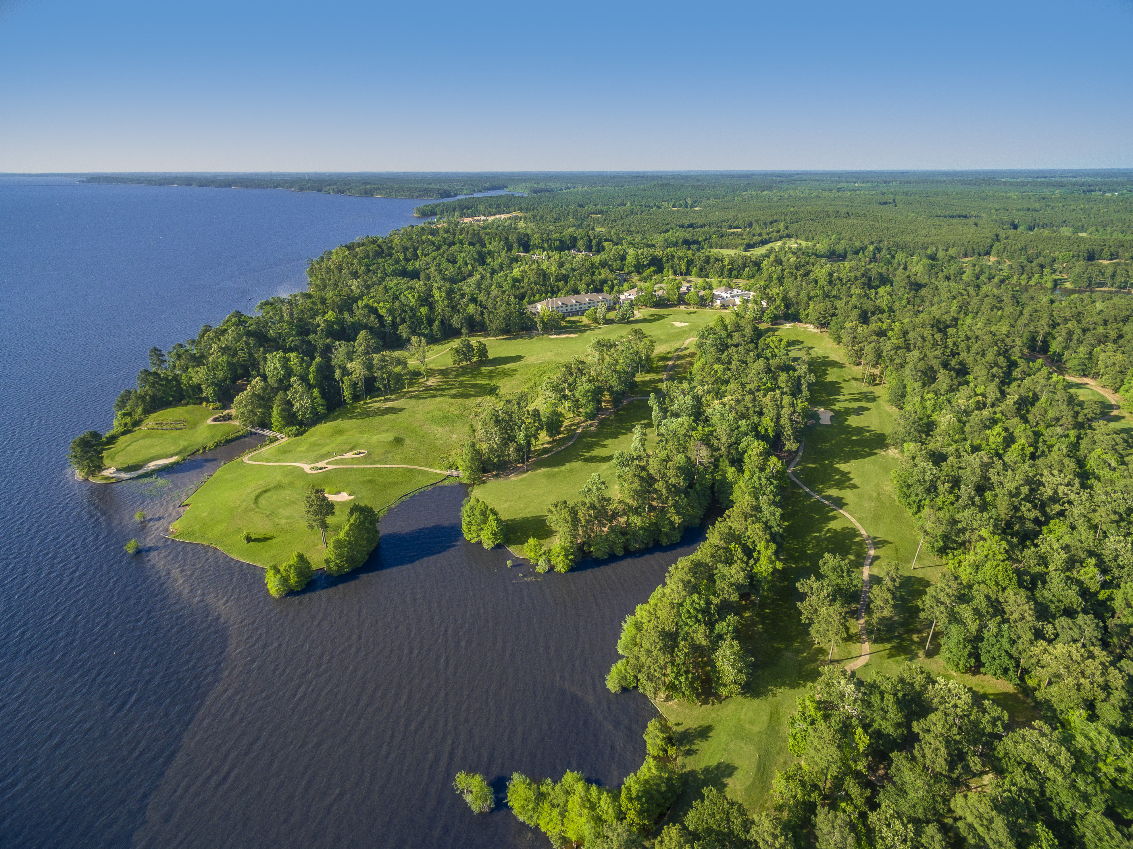 Aerial view of resort