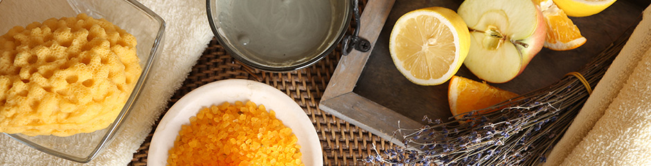 sponge and fruit