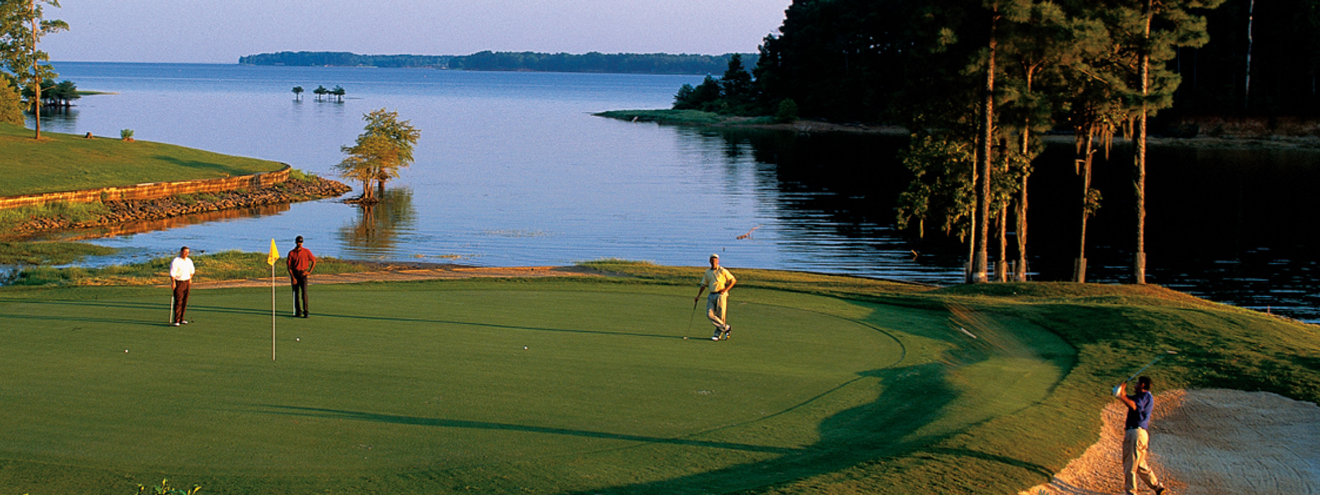 Golfers on golf course