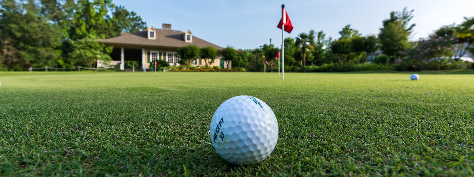 golf ball on golf course